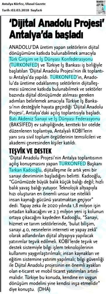 Dijital Anadolu Toplantısı Medya Yansimalari 1 Mart 2018 Antalya - 30