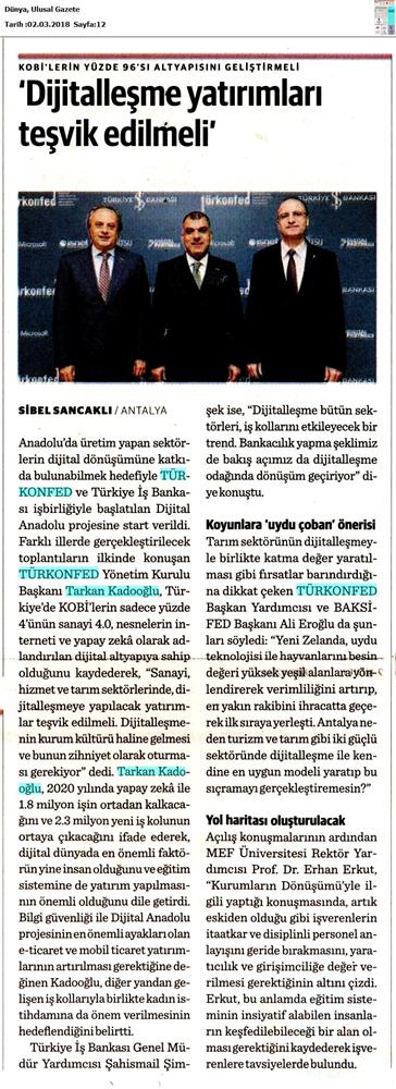 Dijital Anadolu Toplantısı Medya Yansimalari 1 Mart 2018 Antalya - 34