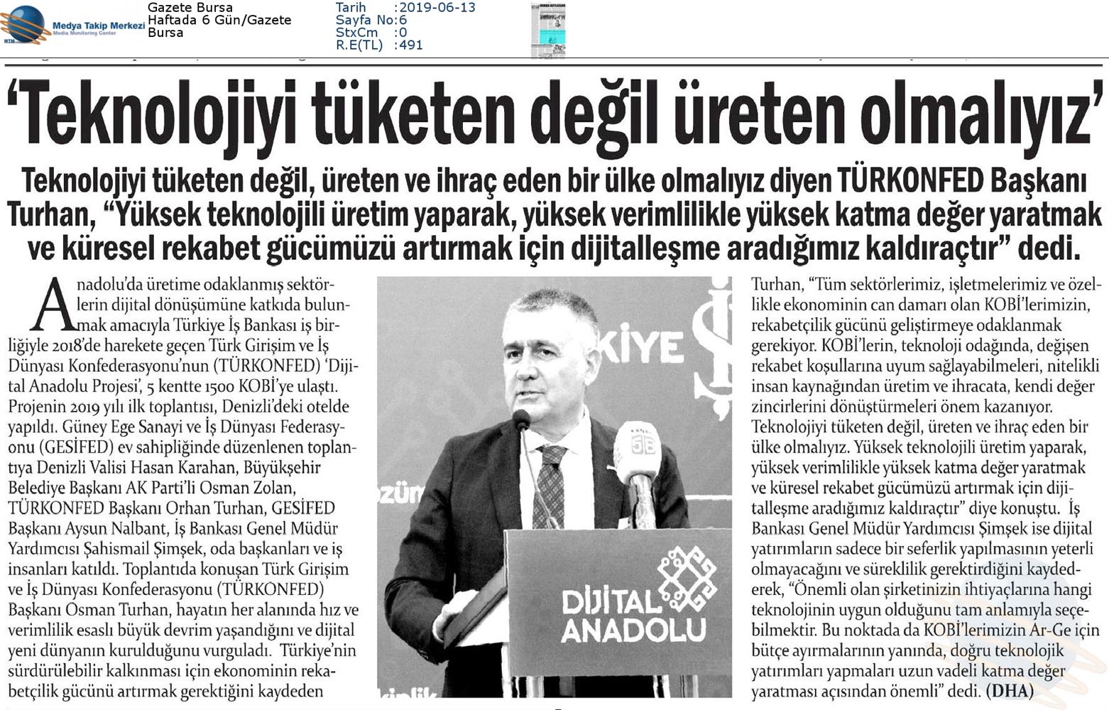 Dijital Anadolu Toplantısı Medya Yansimalari 11 Haziran 2019 Denizli - 4