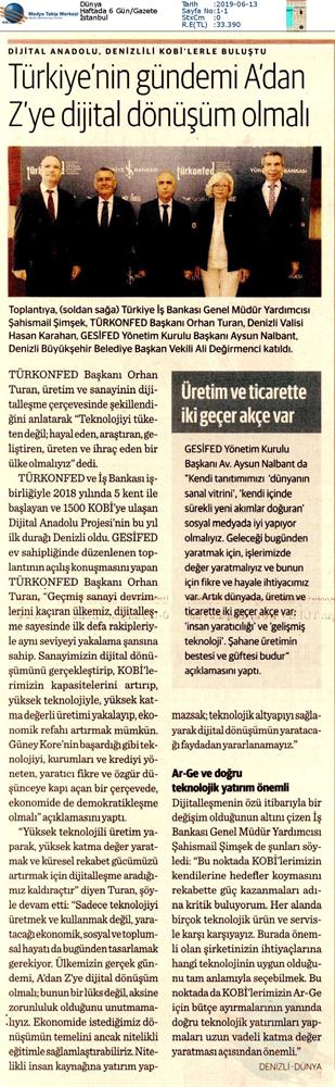 Dijital Anadolu Toplantısı Medya Yansimalari 11 Haziran 2019 Denizli - 7