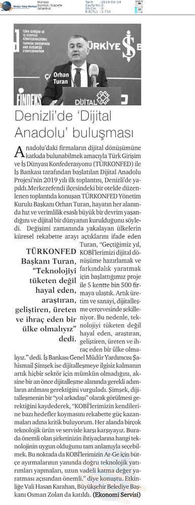 Dijital Anadolu Toplantısı Medya Yansimalari 11 Haziran 2019 Denizli - 15