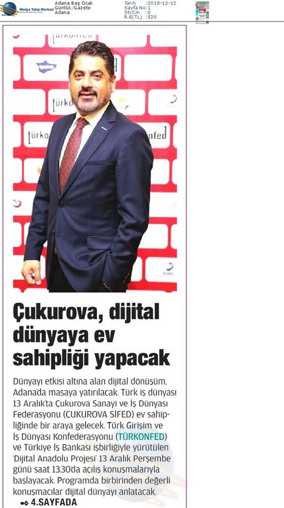 Dijital Anadolu Toplantısı Medya Yansimalari 13 Aralik 2018 Adana - 8