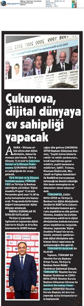 Dijital Anadolu Toplantısı Medya Yansimalari 13 Aralik 2018 Adana - 11