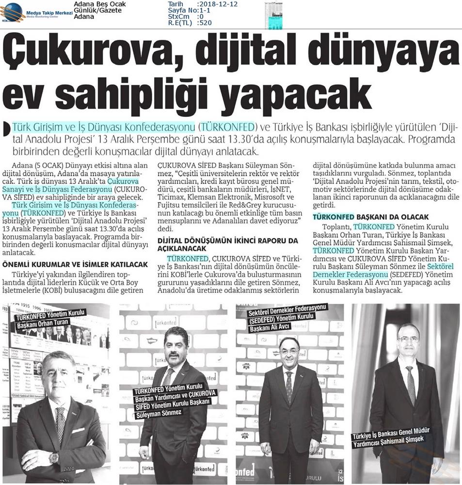 Dijital Anadolu Toplantısı Medya Yansimalari 13 Aralik 2018 Adana - 14