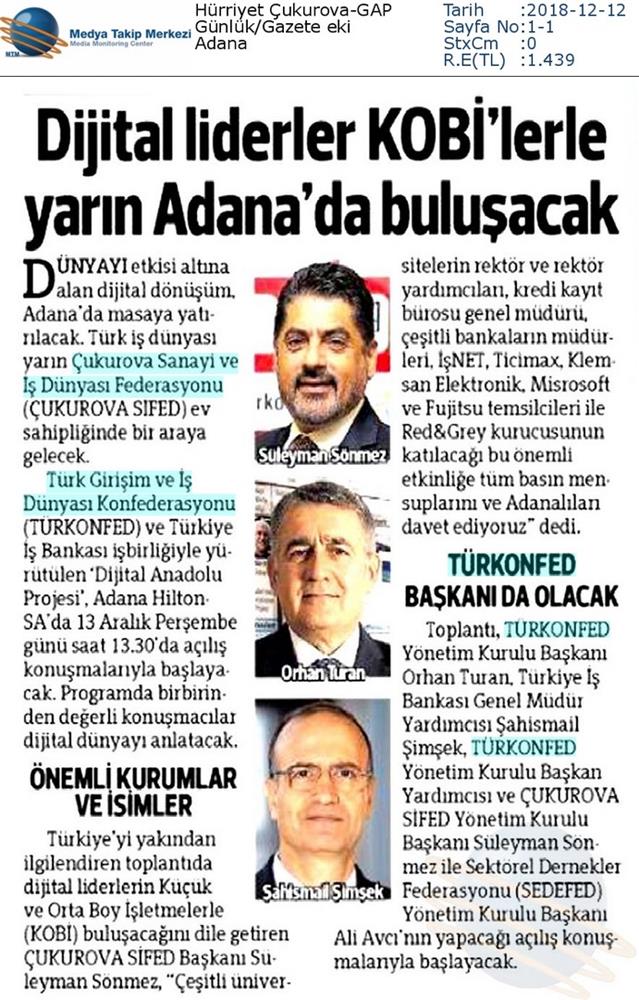 Dijital Anadolu Toplantısı Medya Yansimalari 13 Aralik 2018 Adana - 18