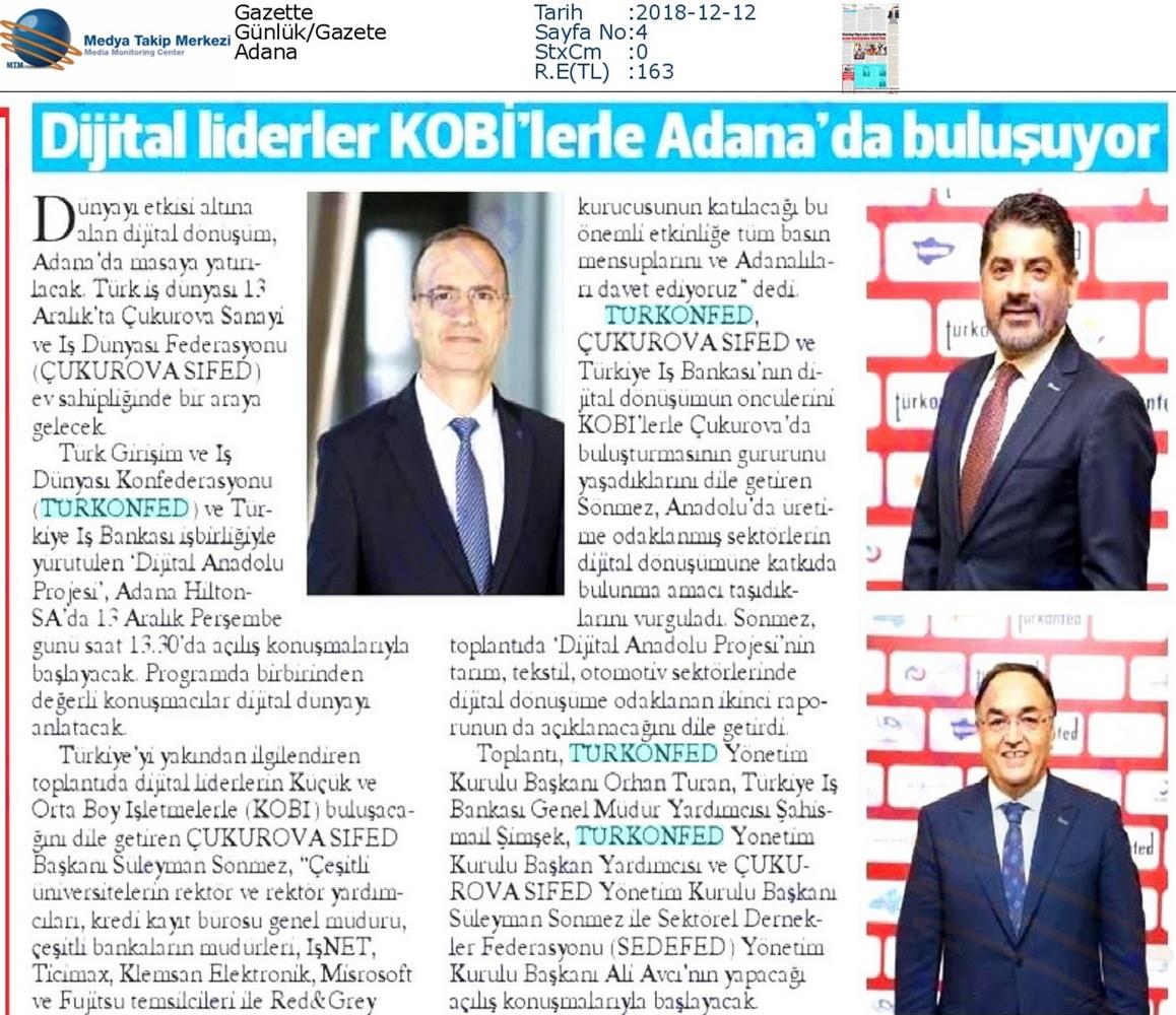 Dijital Anadolu Toplantısı Medya Yansimalari 13 Aralik 2018 Adana - 35