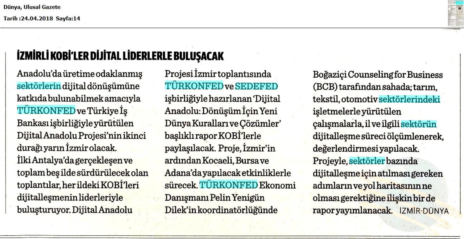 Dijital Anadolu Toplantısı Medya Yansimalari 25 Nisan 2018 Izmir - 11