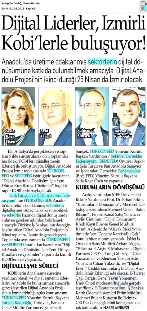 Dijital Anadolu Toplantısı Medya Yansimalari 25 Nisan 2018 Izmir - 30