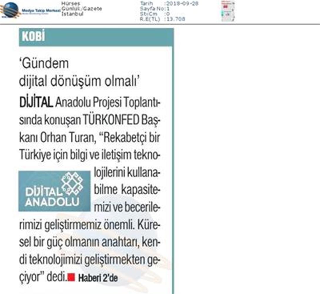 Dijital Anadolu Toplantısı Medya Yansimalari 26 Eylul 2018 Kocaeli - 5