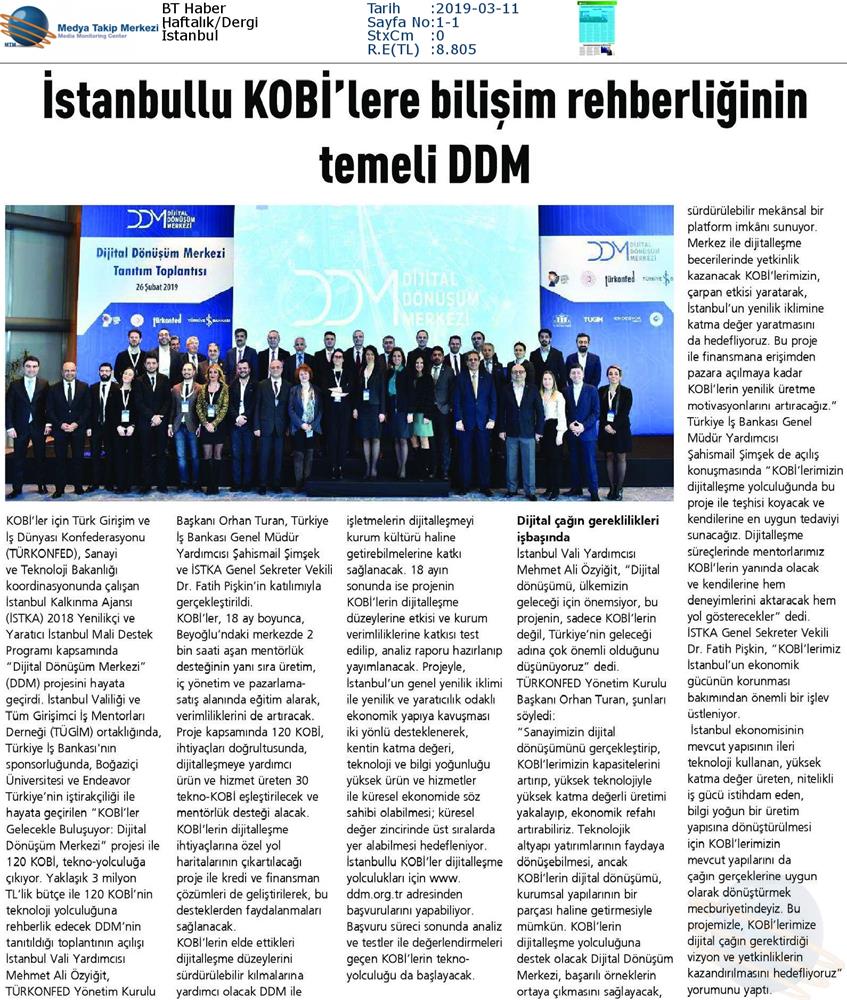 Dijital Dönüşüm Merkezi Tanitim Toplantısı Medya Yansimalari 26 Subat 2019 Istanbul - 1