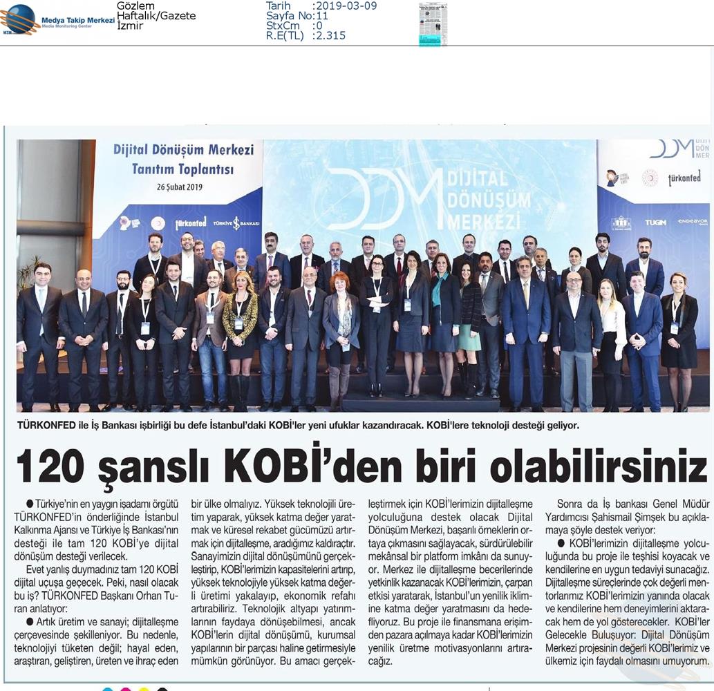 Dijital Dönüşüm Merkezi Tanitim Toplantısı Medya Yansimalari 26 Subat 2019 Istanbul - 15