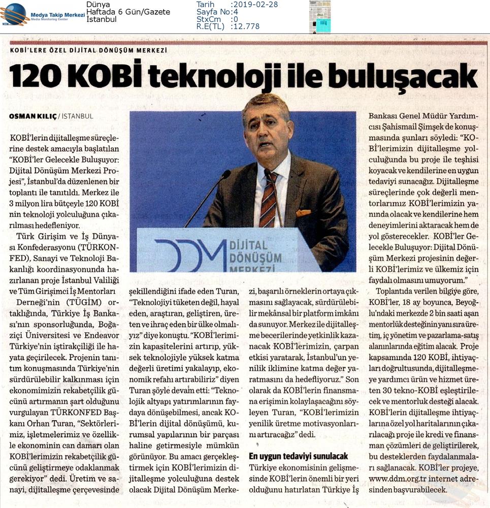 Dijital Dönüşüm Merkezi Tanitim Toplantısı Medya Yansimalari 26 Subat 2019 Istanbul - 17