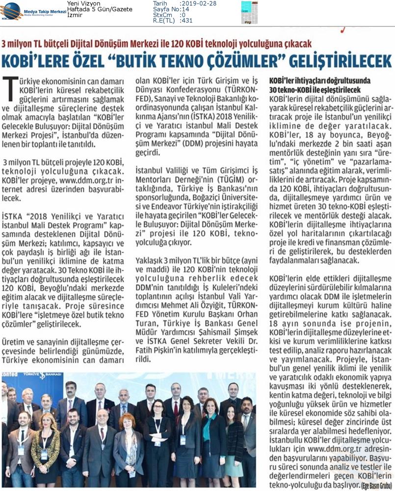 Dijital Dönüşüm Merkezi Tanitim Toplantısı Medya Yansimalari 26 Subat 2019 Istanbul - 19