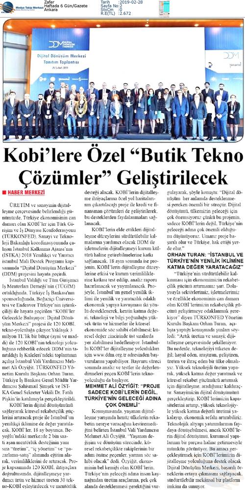 Dijital Dönüşüm Merkezi Tanitim Toplantısı Medya Yansimalari 26 Subat 2019 Istanbul - 27