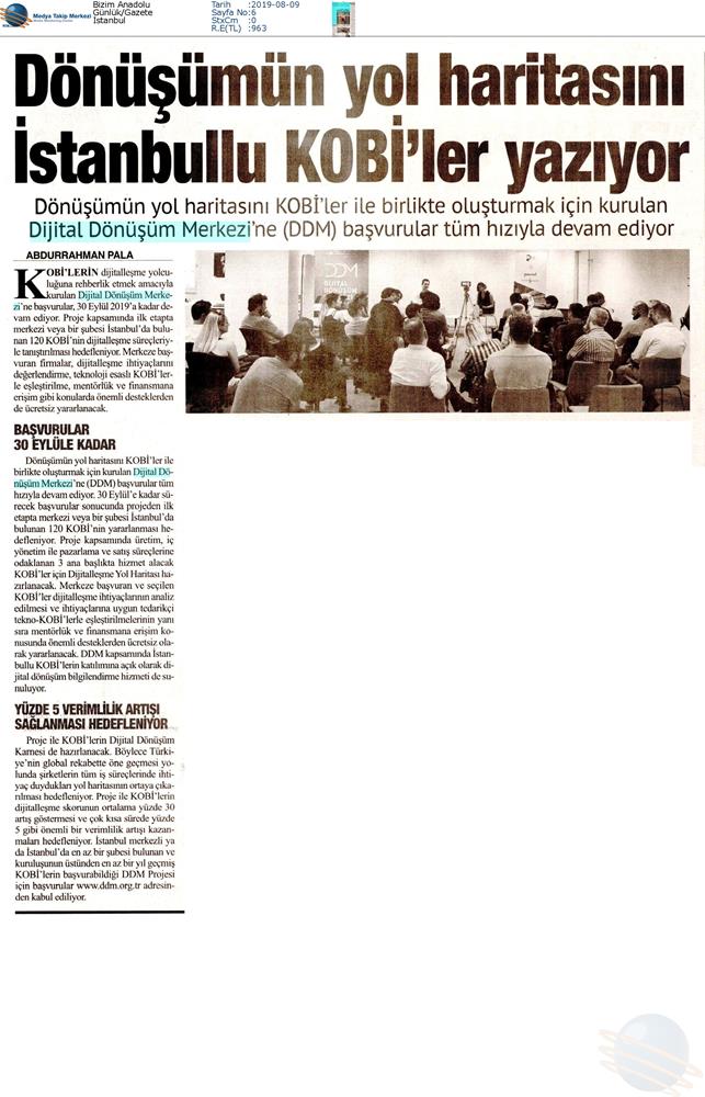 Dijital Dönüşüm Merkezine KOBİ Basvurulari Devam Ediyor Medya Yansimalari 7 Agustos 2019 - 9