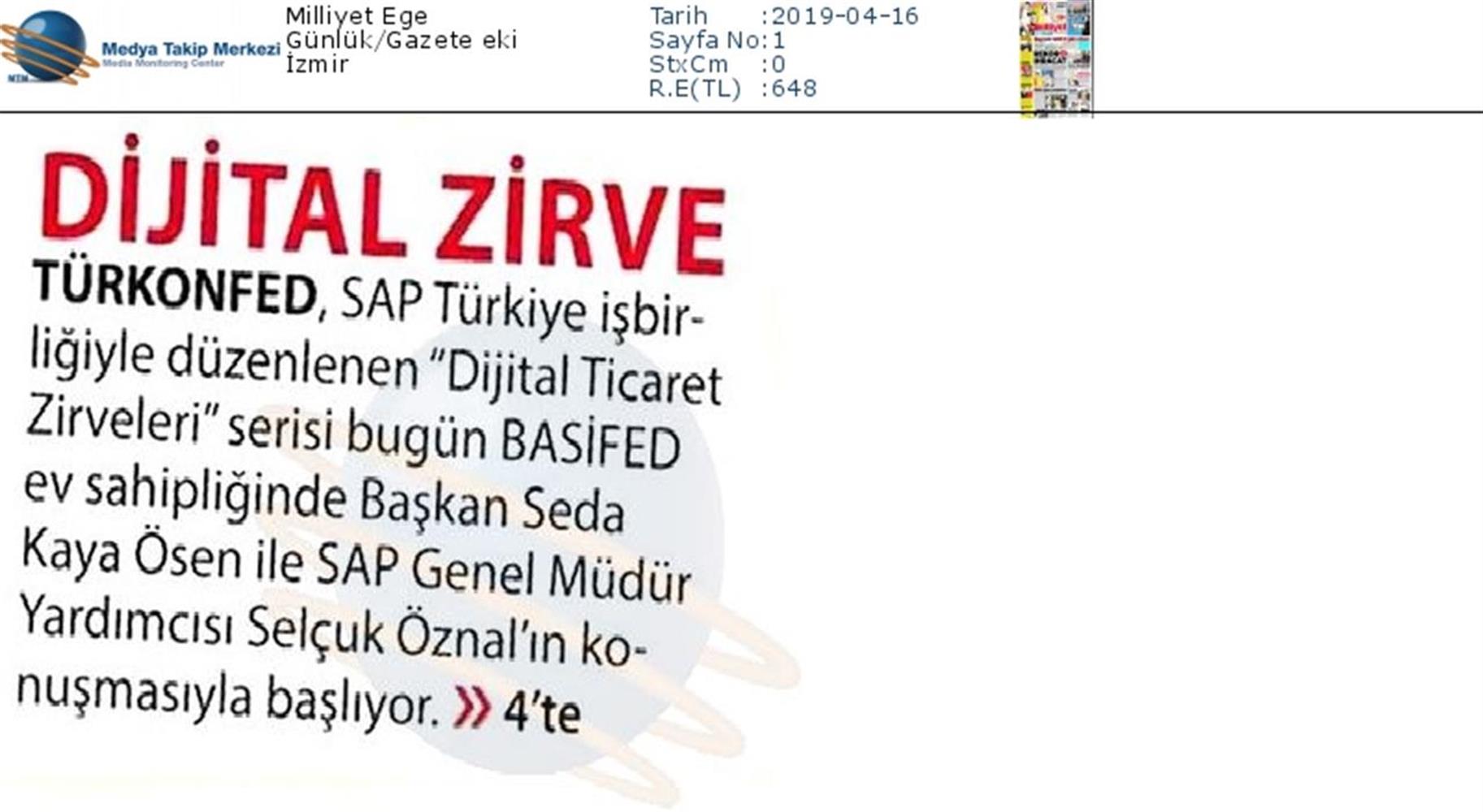 Dijital Ticaret Zirvesi Medya Yansimalari 16 Nisan 2019 Izmir - 11