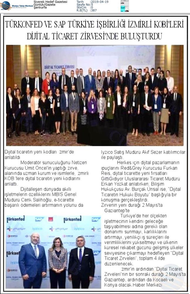 Dijital Ticaret Zirvesi Medya Yansimalari 16 Nisan 2019 Izmir - 23