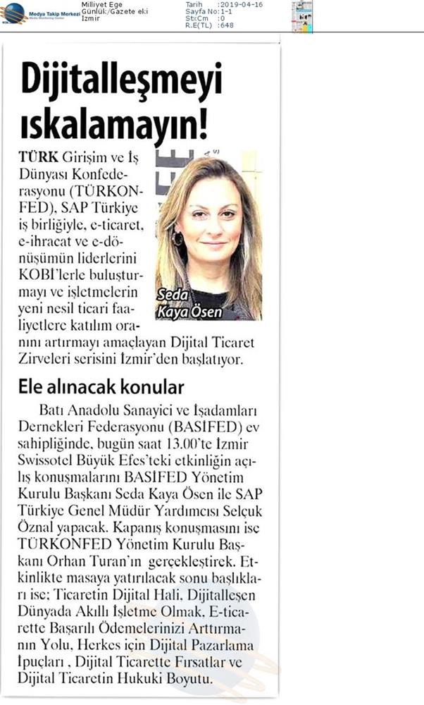 Dijital Ticaret Zirvesi Medya Yansimalari 16 Nisan 2019 Izmir - 27