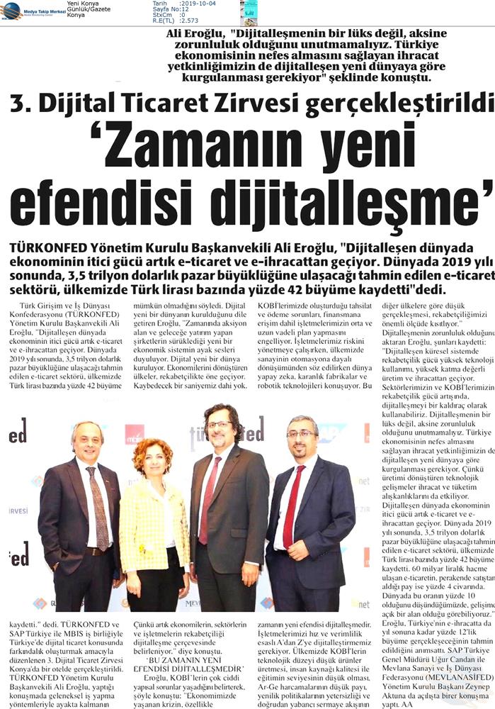 Dijital Ticaret Zirvesi Medya Yansimalari 2 Ekim 2019 Konya - 6