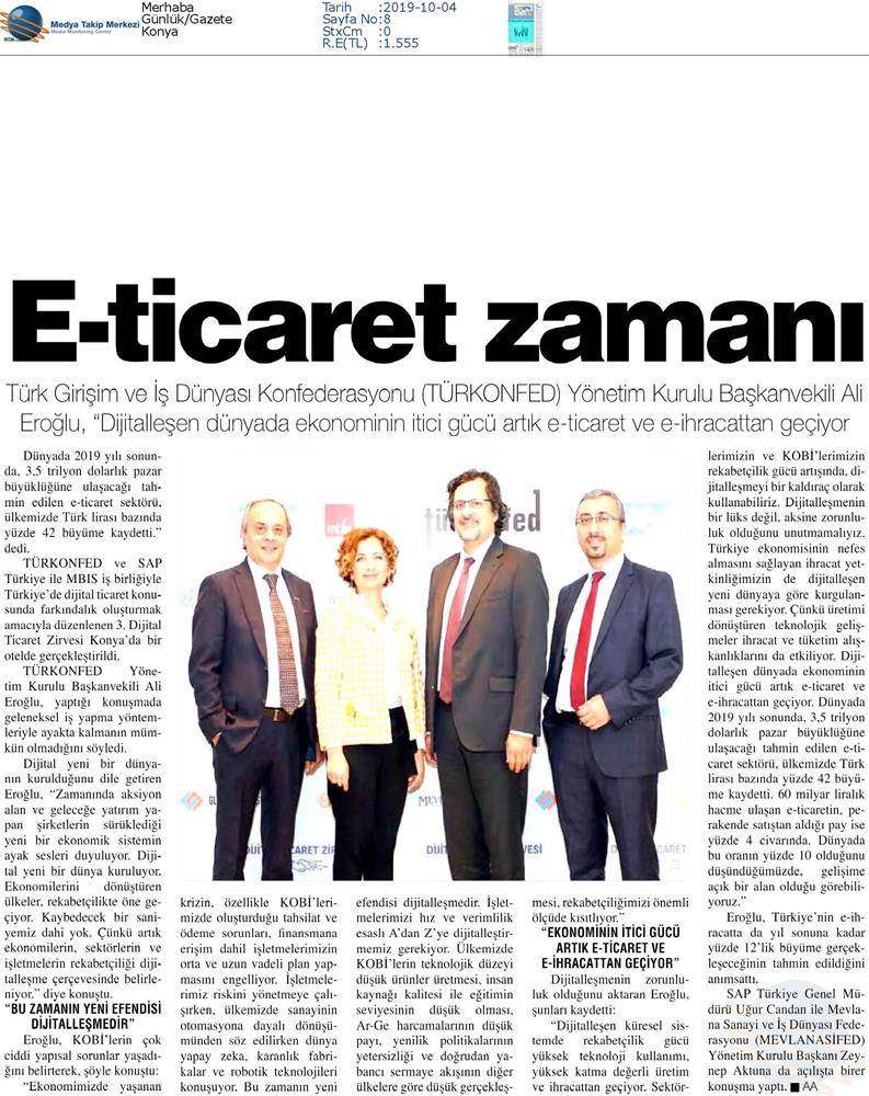 Dijital Ticaret Zirvesi Medya Yansimalari 2 Ekim 2019 Konya - 7