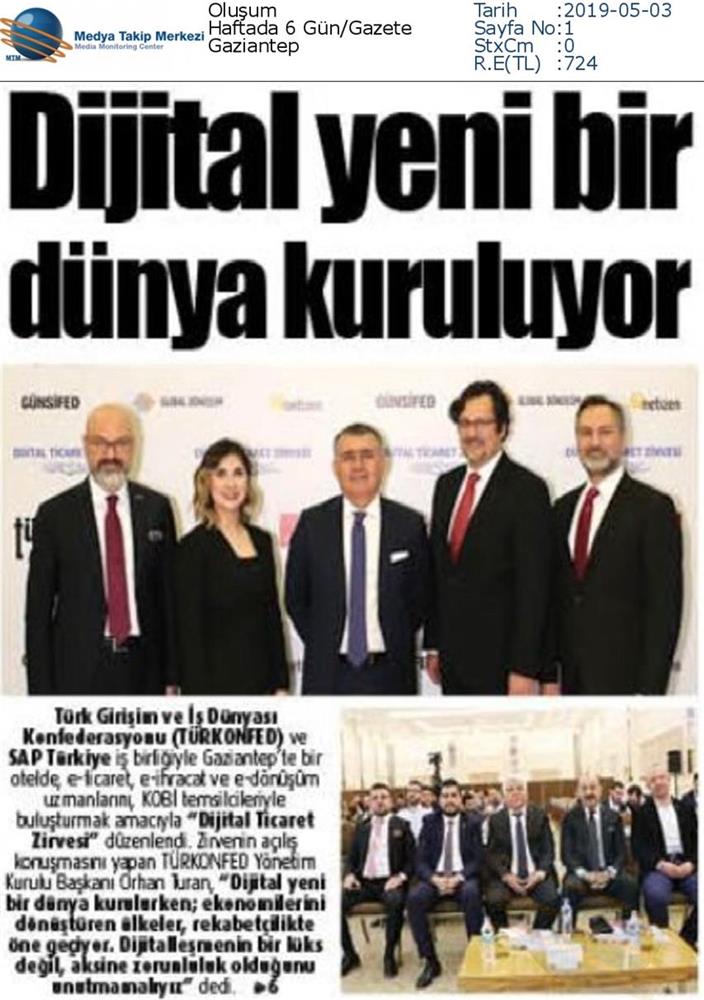 Dijital Ticaret Zirvesi Medya Yansimalari 2 Mayis 2019 Gaziantep - 30