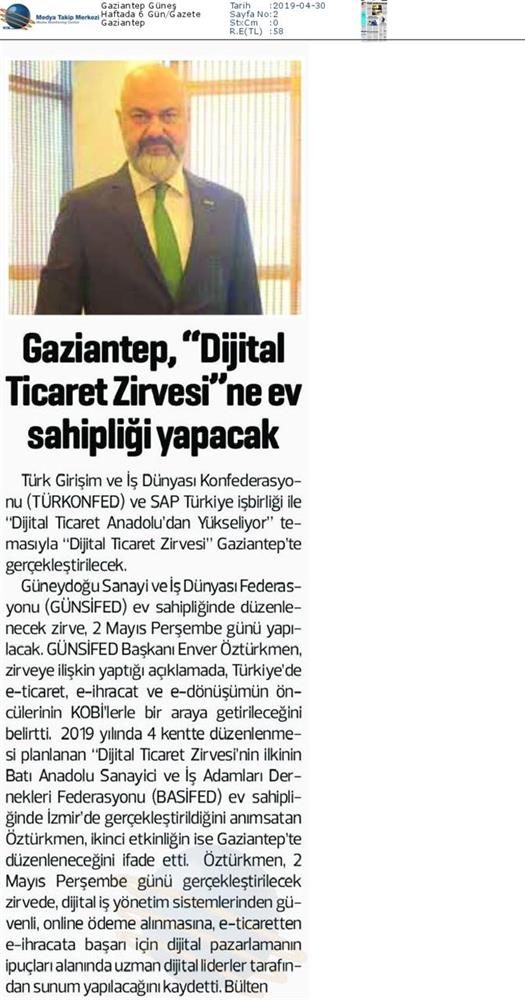 Dijital Ticaret Zirvesi Medya Yansimalari 2 Mayis 2019 Gaziantep - 35