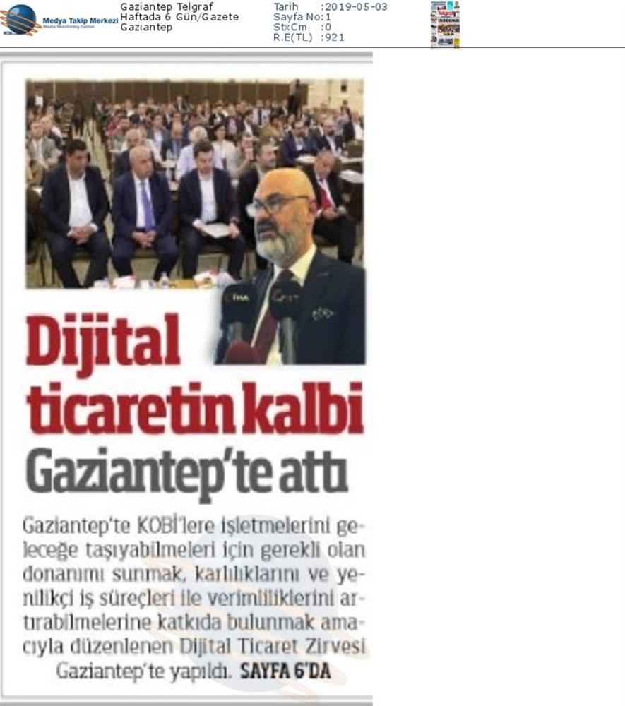 Dijital Ticaret Zirvesi Medya Yansimalari 2 Mayis 2019 Gaziantep - 36