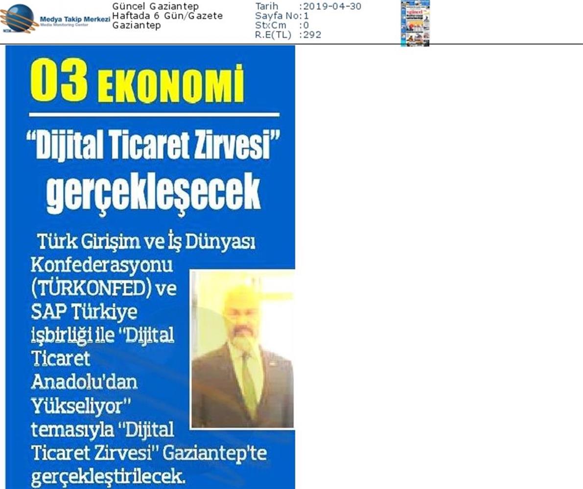 Dijital Ticaret Zirvesi Medya Yansimalari 2 Mayis 2019 Gaziantep - 40
