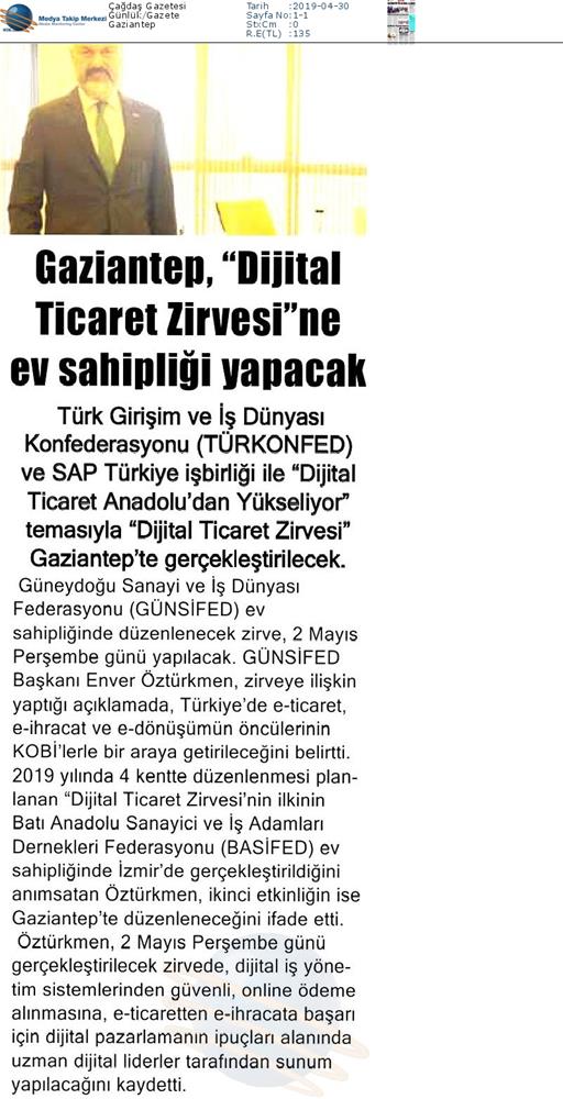 Dijital Ticaret Zirvesi Medya Yansimalari 2 Mayis 2019 Gaziantep - 52