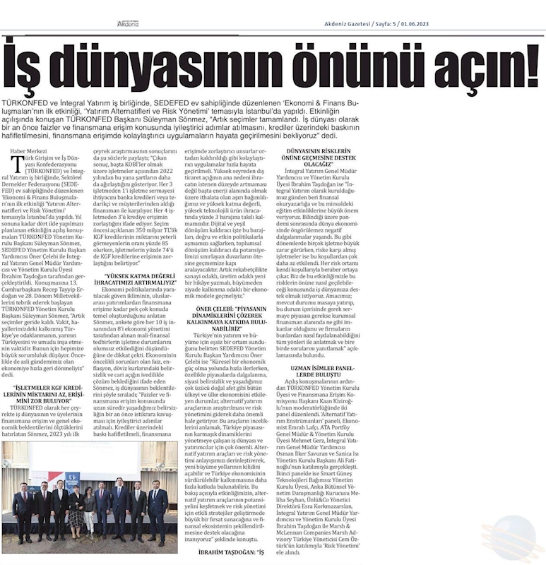 Ekonomi Finans Buluşmalari 30 Mayis 2023 Istanbul - 9