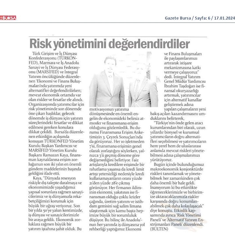 Ekonomi Ve Finans Buluşmalari 16 Ocak 2024 Bursa - 8