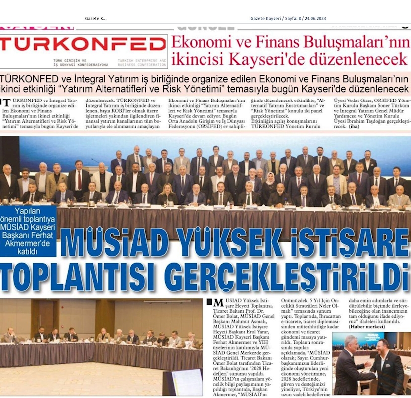 Ekonomi Ve Finans Buluşmalari 20 Haziran 2023 Kayseri - 2
