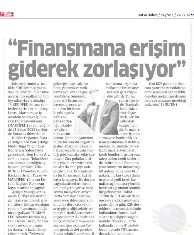 Finans Sohbetleri 21 Subat 2022 Bursa - 6