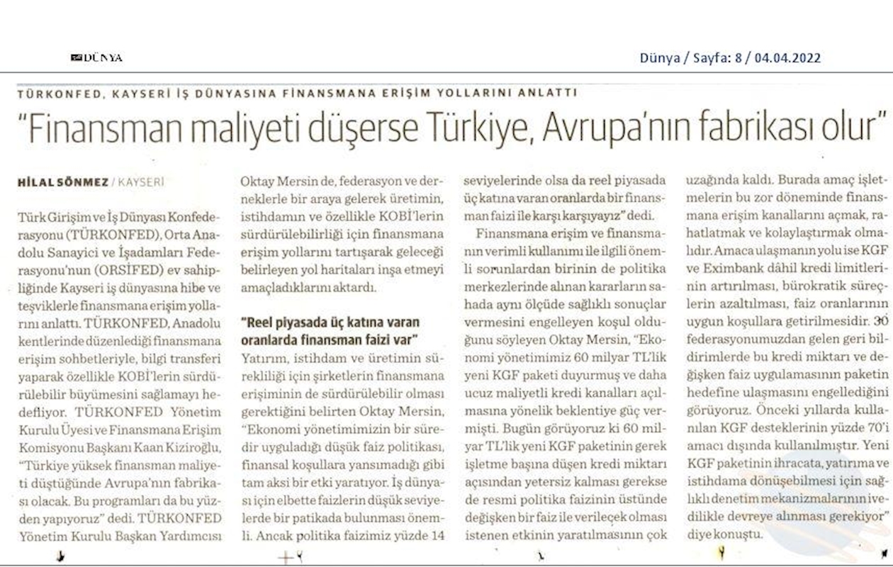 Finans Sohbetleri 30 Mart 2022 Kayseri - 4