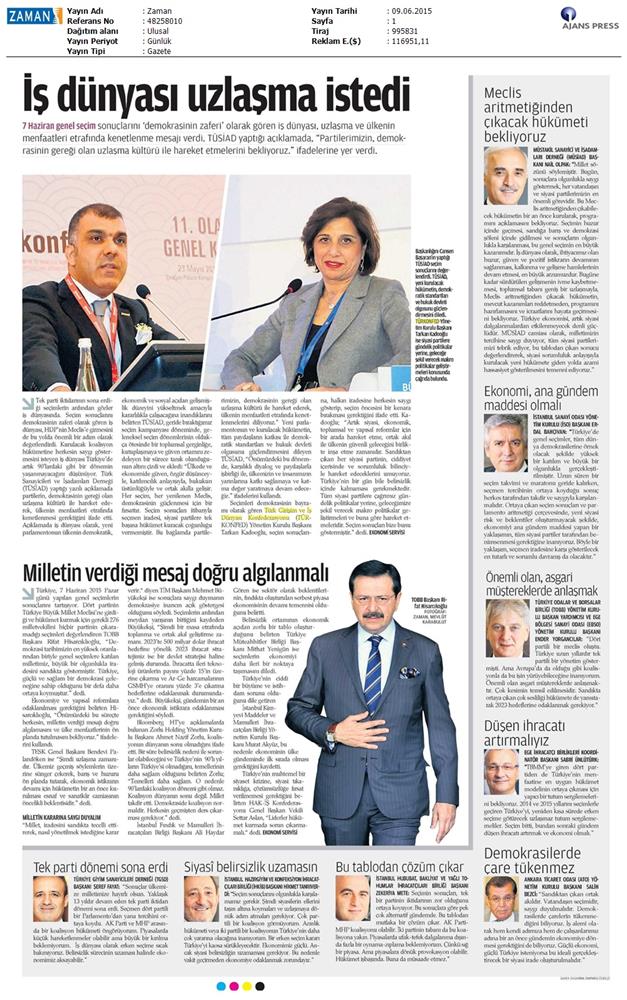 Genel Secim Sonrasi Basina Yansiyan Görüşlerimiz - 10