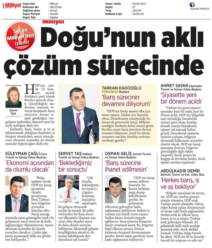 Genel Secim Sonrasi Basina Yansiyan Görüşlerimiz - 13