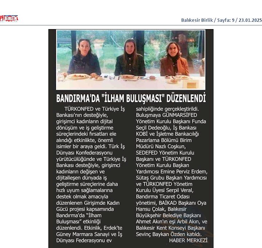 Girişimde Kadin Gucu 16 Ocak 2025 Bandirma - 6