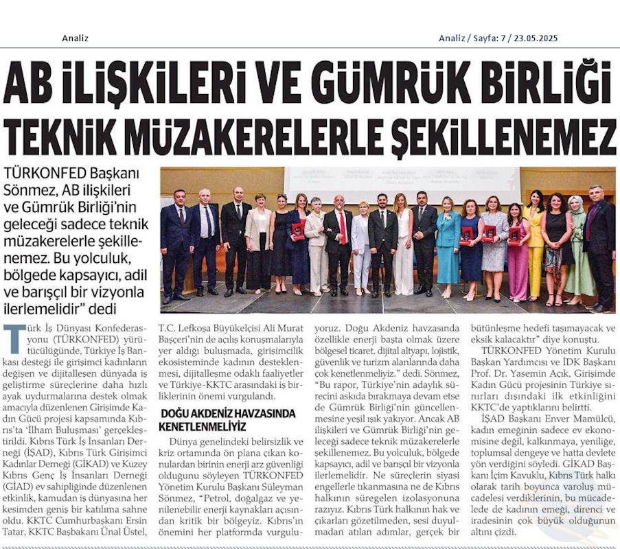 Girişimde Kadin Gucu 21 Mayis 2025 Kktc - 7