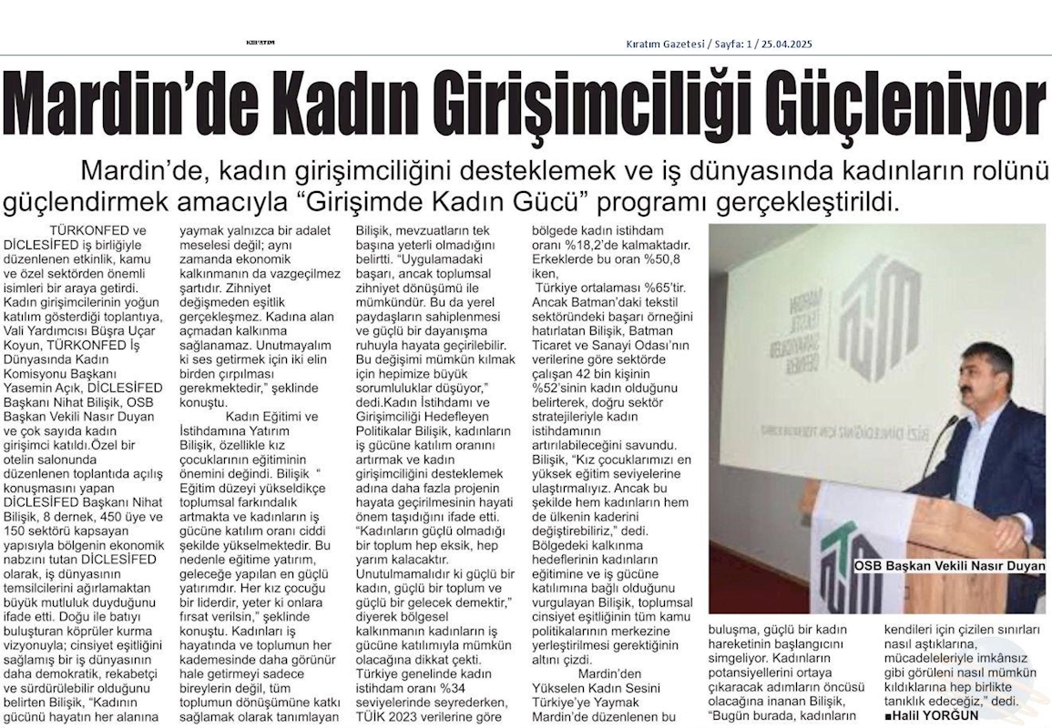 Girişimde Kadin Gucu 22 Nisan 2025 Mardin - 1