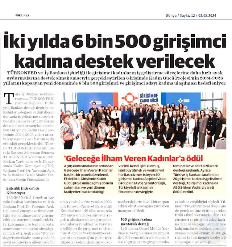 Girişimde Kadin Gucu 2024 Lansmani 30 Nisan 2024 Istanbul - 3