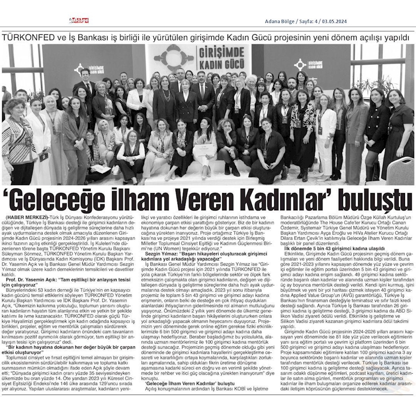 Girişimde Kadin Gucu 2024 Lansmani 30 Nisan 2024 Istanbul - 11