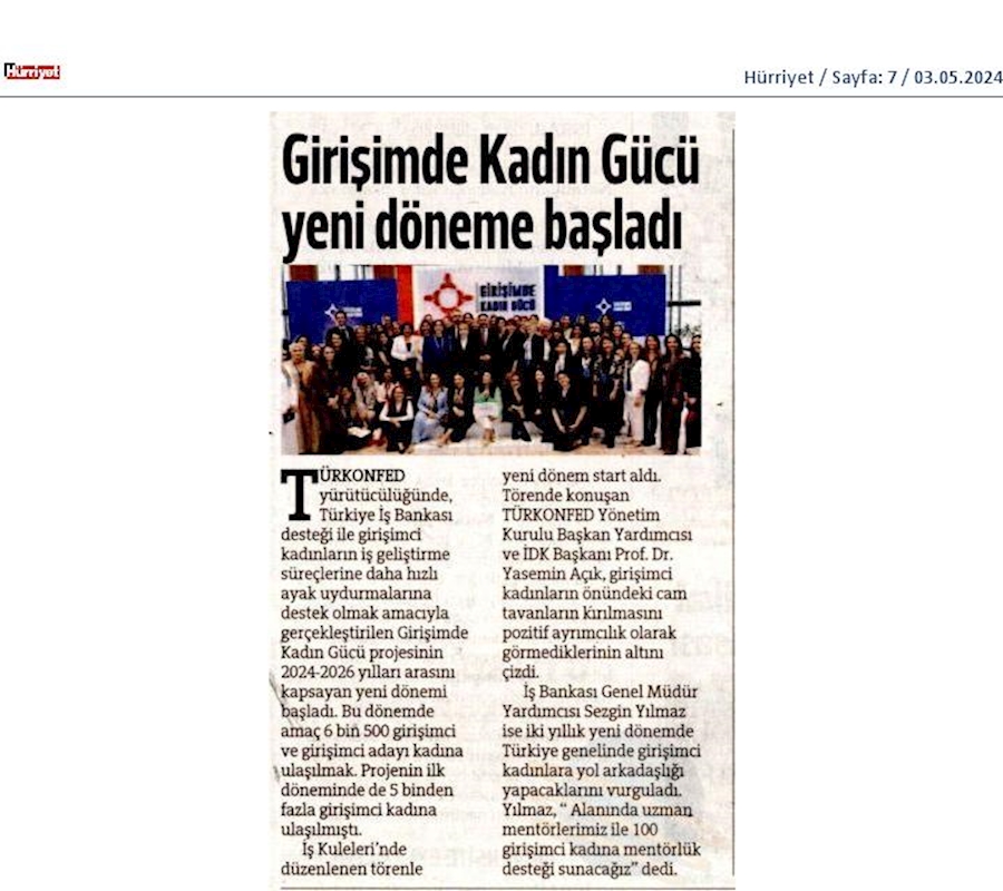 Girişimde Kadin Gucu 2024 Lansmani 30 Nisan 2024 Istanbul - 14