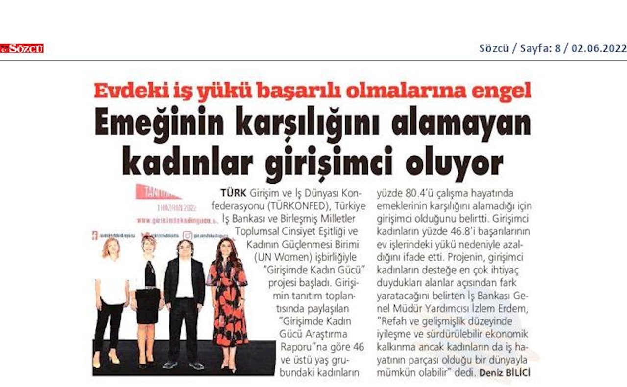 Girişimde Kadin Gucu Projesi Tanitim Toplantısı 1 Haziran 2022 Istanbul - 9