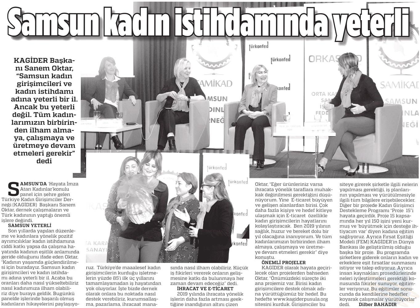 Hayata Imza Atan Kadinlar Toplantısı Medya Yansimalari 21 Aralik 2018 Samsun - 21