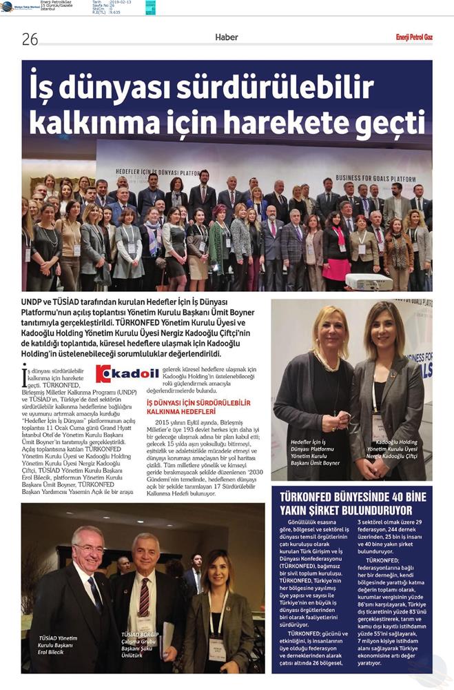 Hedefler Icin Is Dunyasi Platformu Medya Yansimalari 11 Ocak 2019 Istanbul - 6