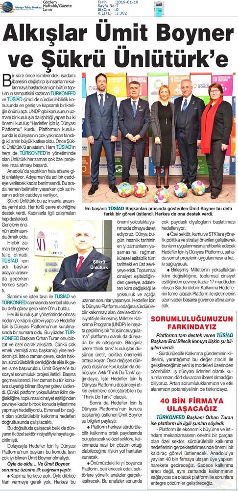 Hedefler Icin Is Dunyasi Platformu Medya Yansimalari 11 Ocak 2019 Istanbul - 33