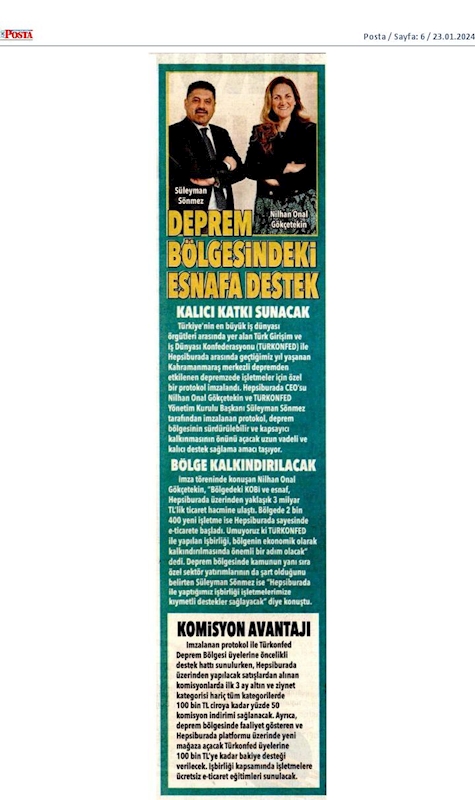 Hepsiburada Ve TÜRKONFED Deprem Bolgesi İşbirliği Protokolu - 9