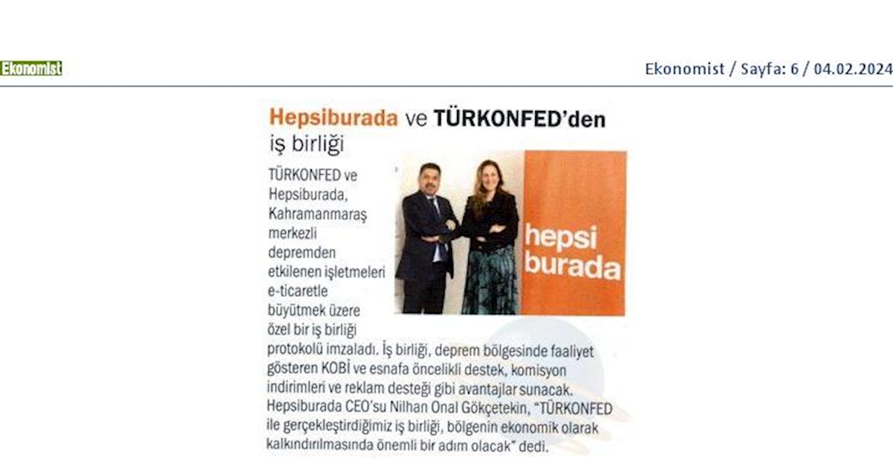 Hepsiburada Ve TÜRKONFED Deprem Bolgesi İşbirliği Protokolu - 12