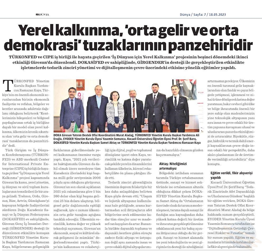 Is Dunyasi Icin Yerel Kalkinma Egitimi 2023 - 1