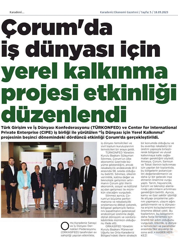 Is Dunyasi Icin Yerel Kalkinma Egitimi 2023 - 7